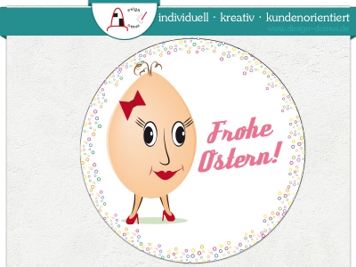 Aufkleber / Sticker ''Osterei Frau''