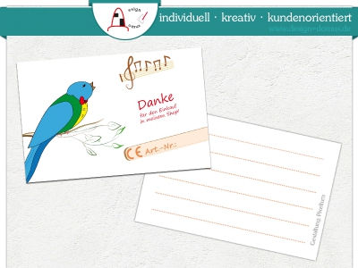CE-Karte Singendes Vogel