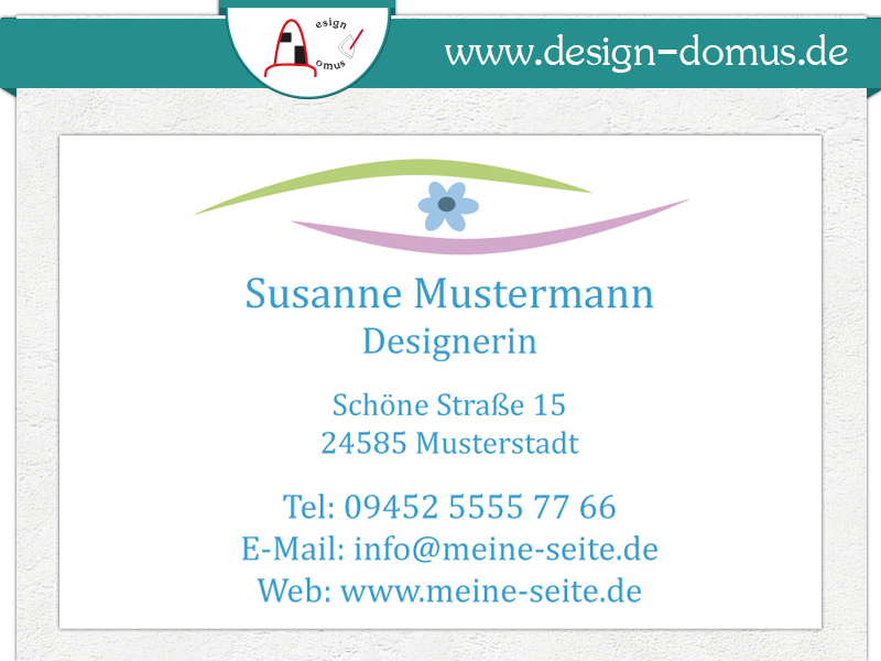 personalisierte Visitenkarte ''Blume''
