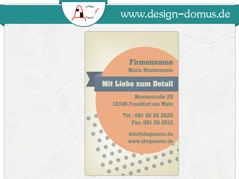 personalisierte Visitenkarte Motiv ''Retro''