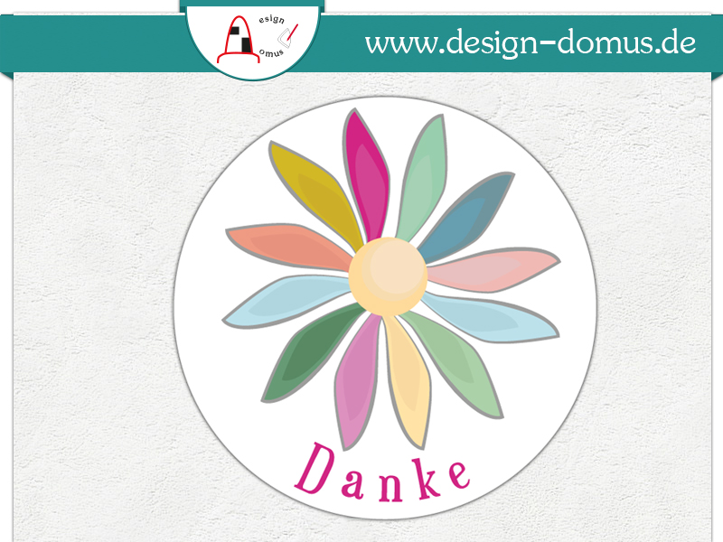 Aufkleber ''bunte Blume''