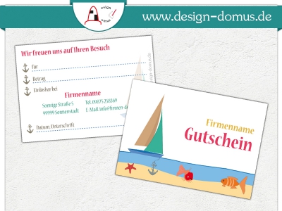 personalisierte Gutscheinkarte 