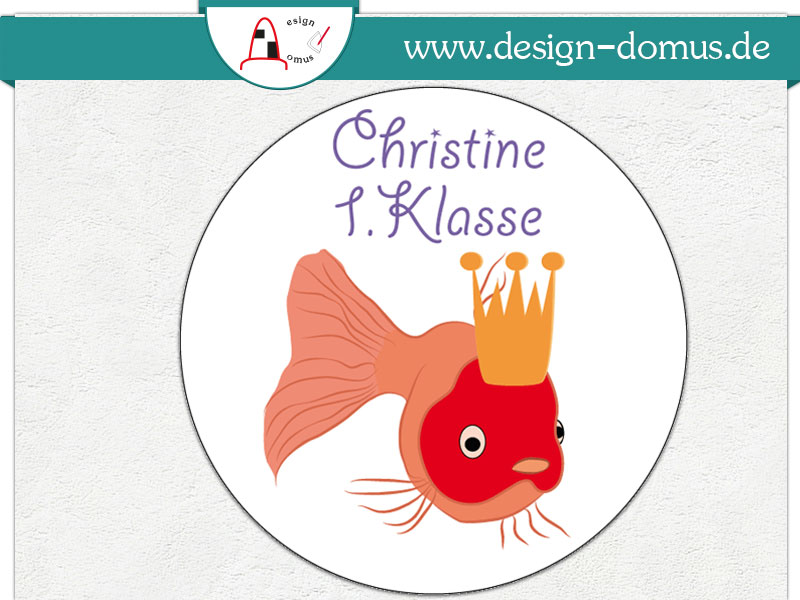 Namensticker ''Goldfisch Prinzessin''